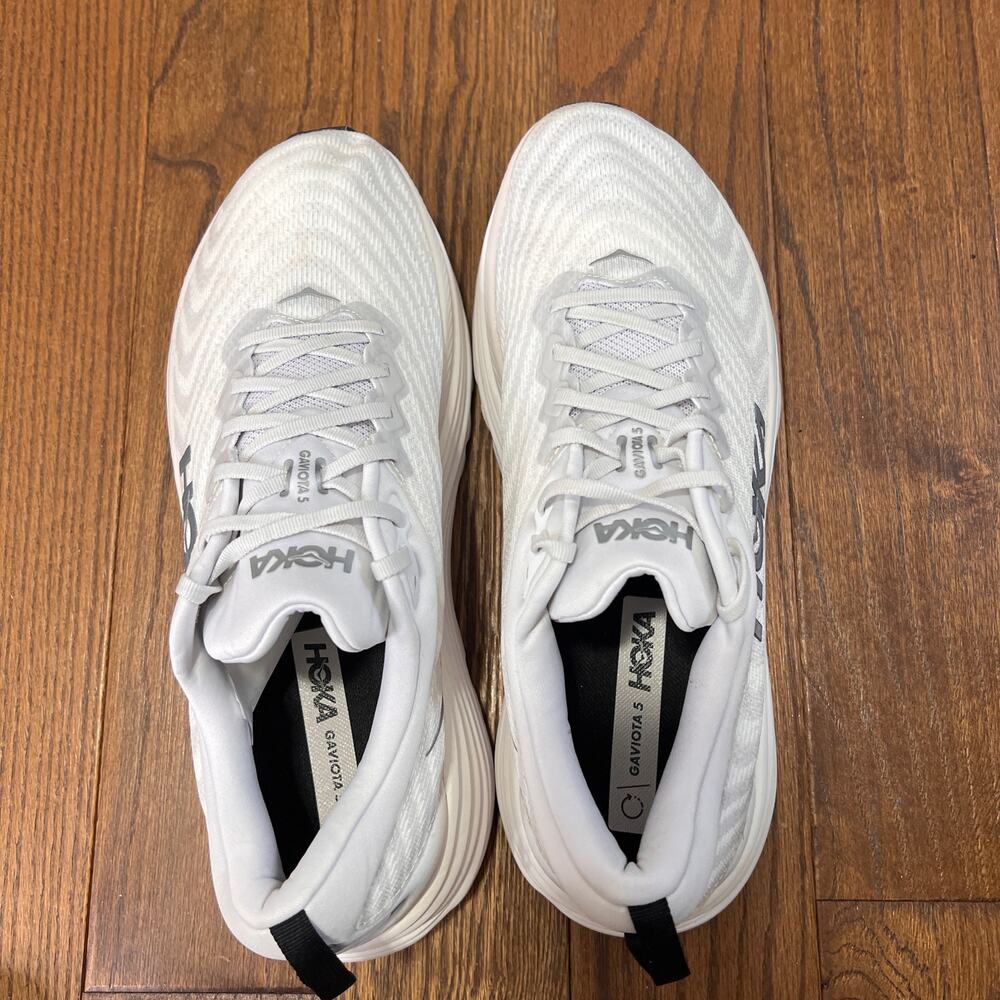 HOKA One One Gaviota 5 Men's 14D Light Gray Running Shoes Stability Cushion - Picture 5 of 8